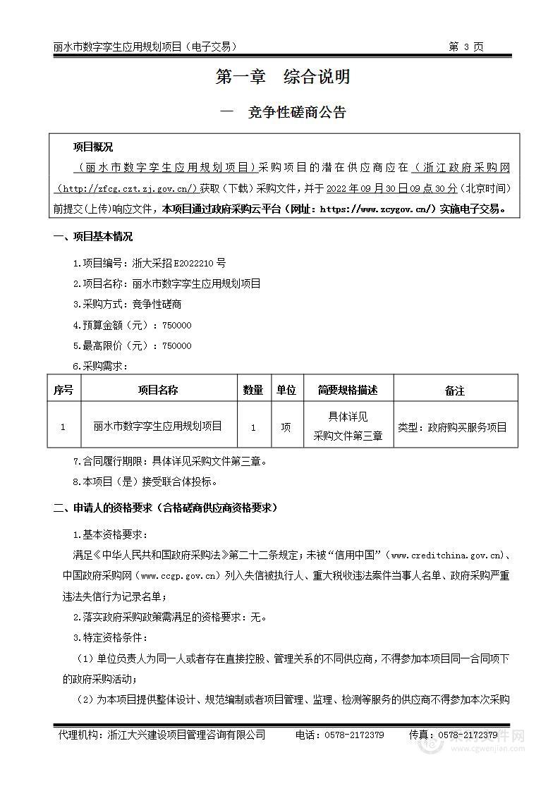 丽水市数字孪生应用规划项目