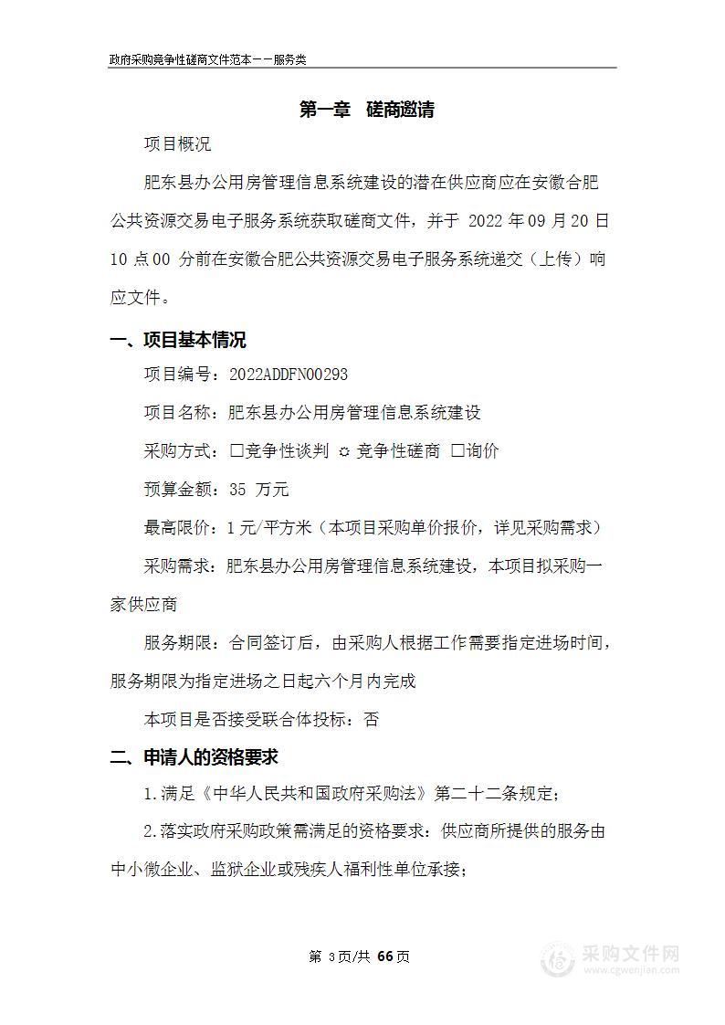 肥东县办公用房管理信息系统建设