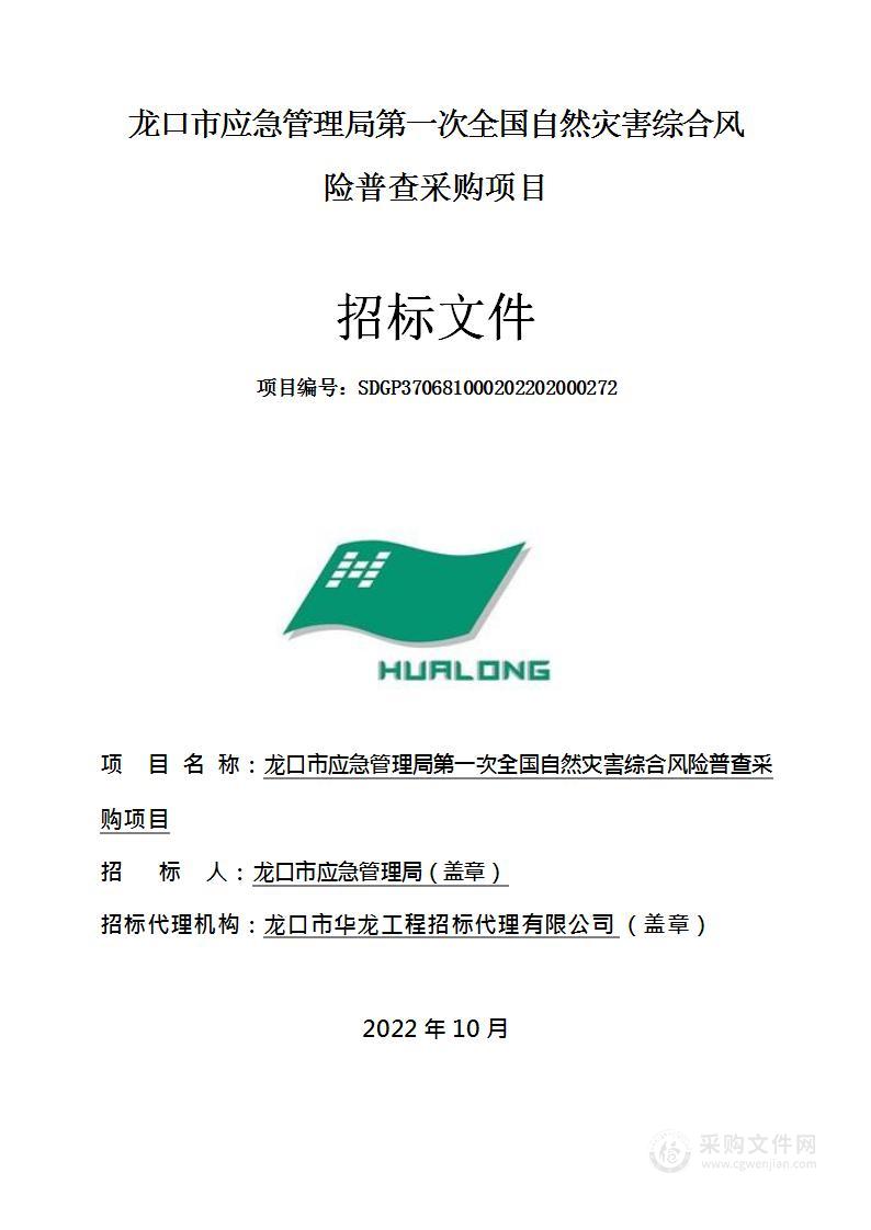 龙口市应急管理局第一次全国自然灾害综合风险普查采购项目