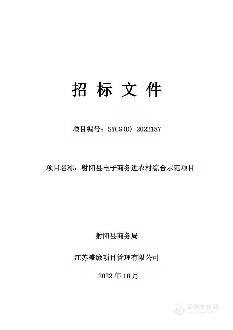 射阳县电子商务进农村综合示范项目