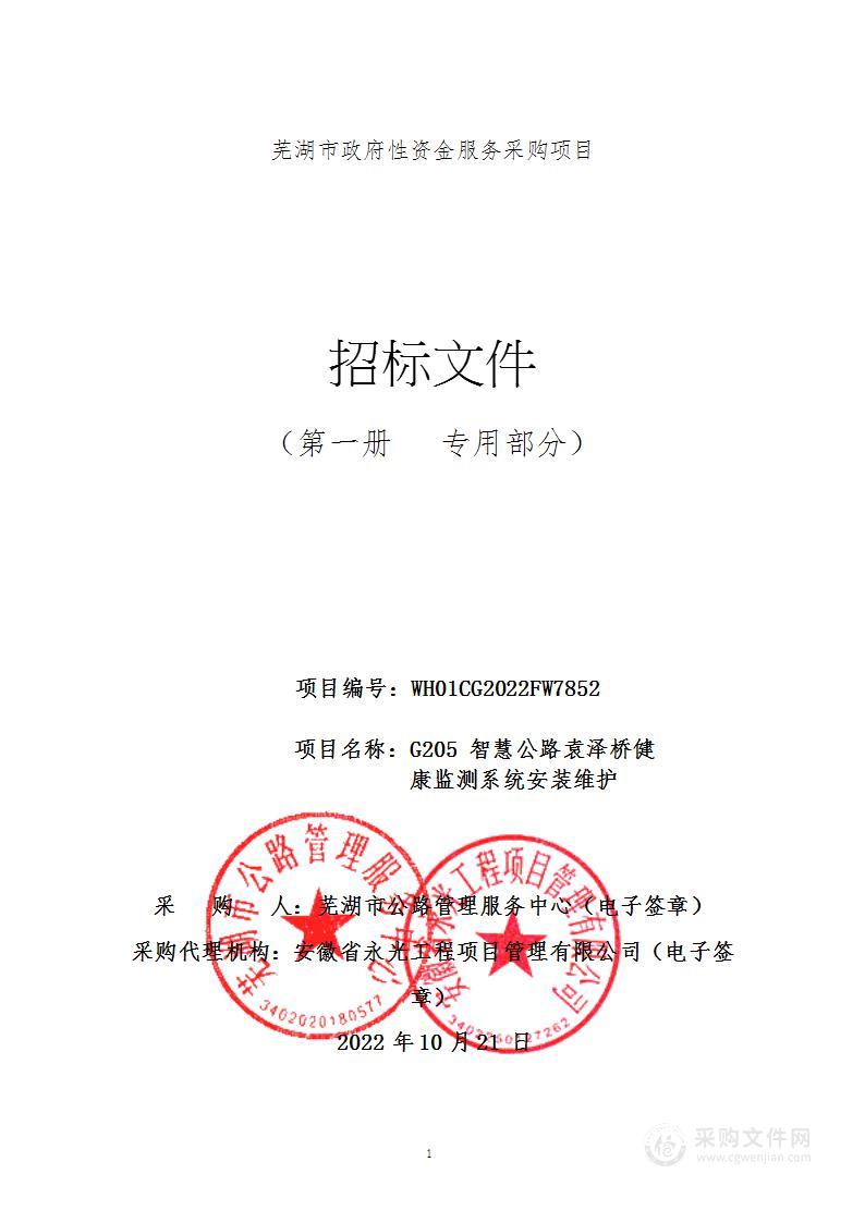 G205智慧公路袁泽桥健康监测系统安装维护