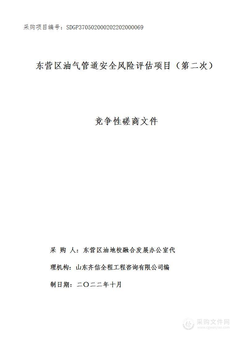 东营区油气管道安全风险评估项目