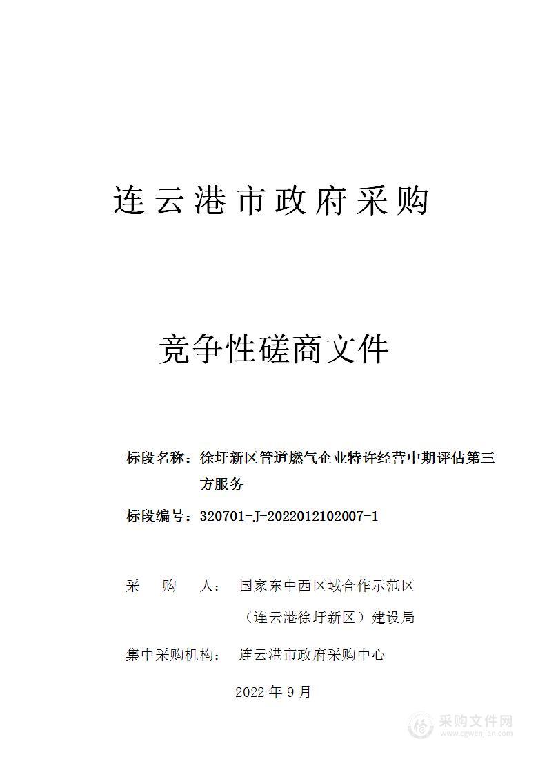 徐圩新区管道燃气企业特许经营中期评估第三方服务