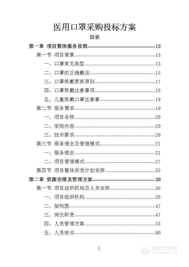 医用口罩采购投标方案