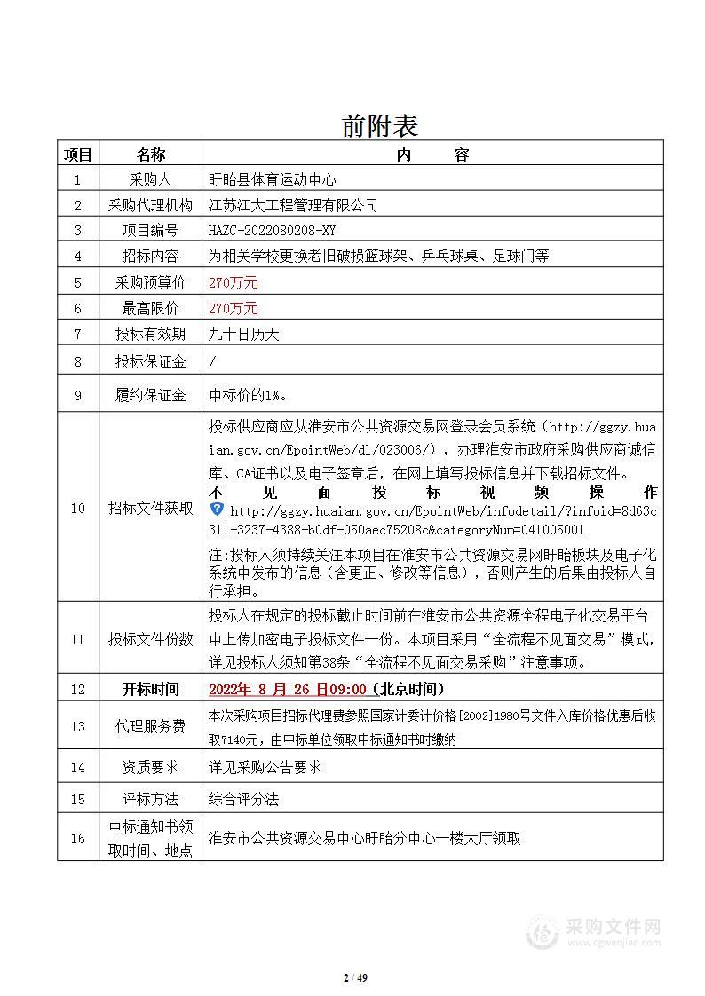 全县公办中小学体育设施更换