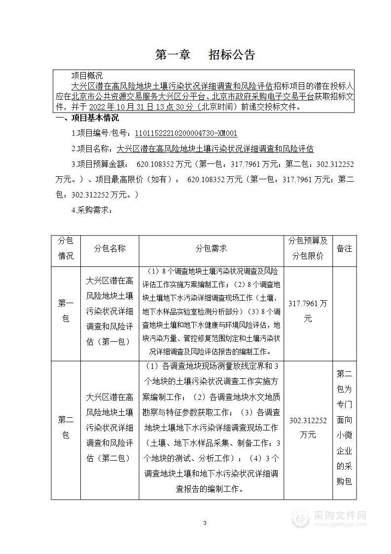 大兴区潜在高风险地块土壤污染状况详细调查和风险评估