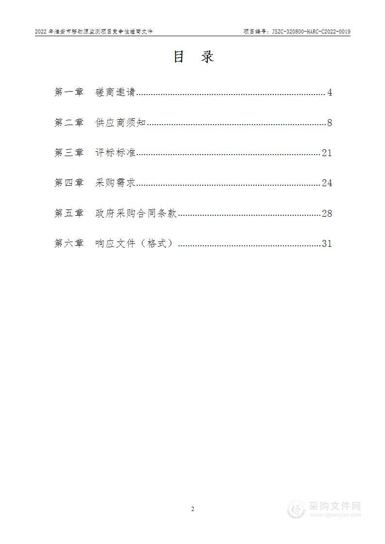 2022年淮安市移动源监测项目