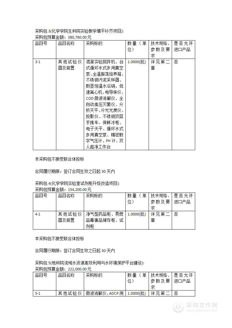 嘉应学院实验仪器及配套设备采购项目