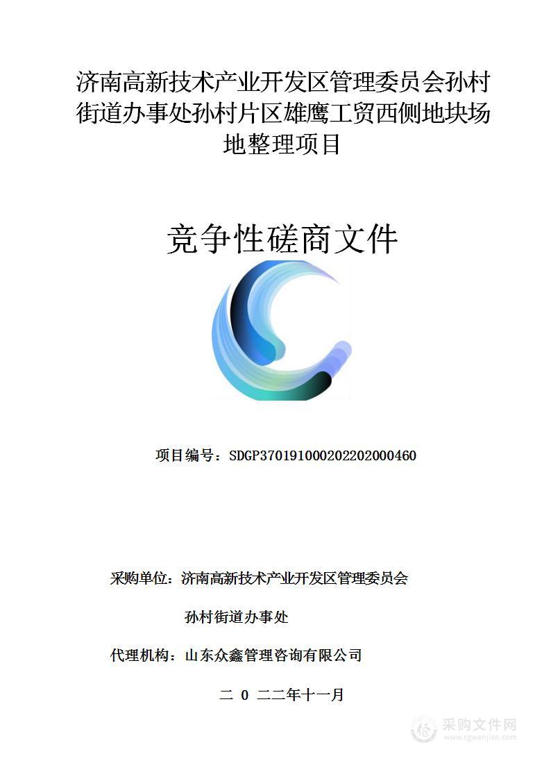 济南高新技术产业开发区管理委员会孙村街道办事处孙村片区雄鹰工贸西侧地块场地整理项目