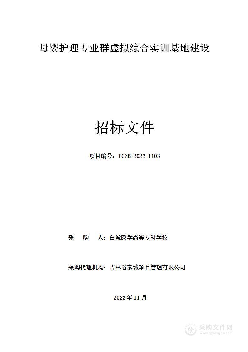 母婴护理专业群虚拟综合实训基地建设