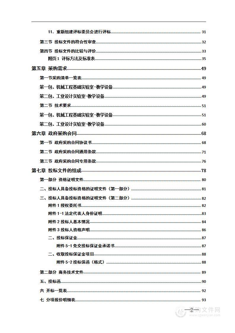 湘潭大学机械学院2022年本科教学设备采购项目