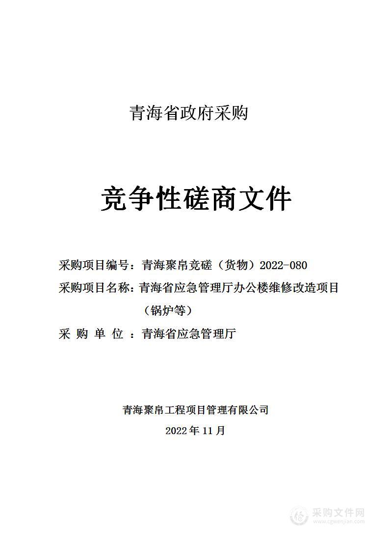 青海省应急管理厅办公楼维修改造项目（锅炉等）