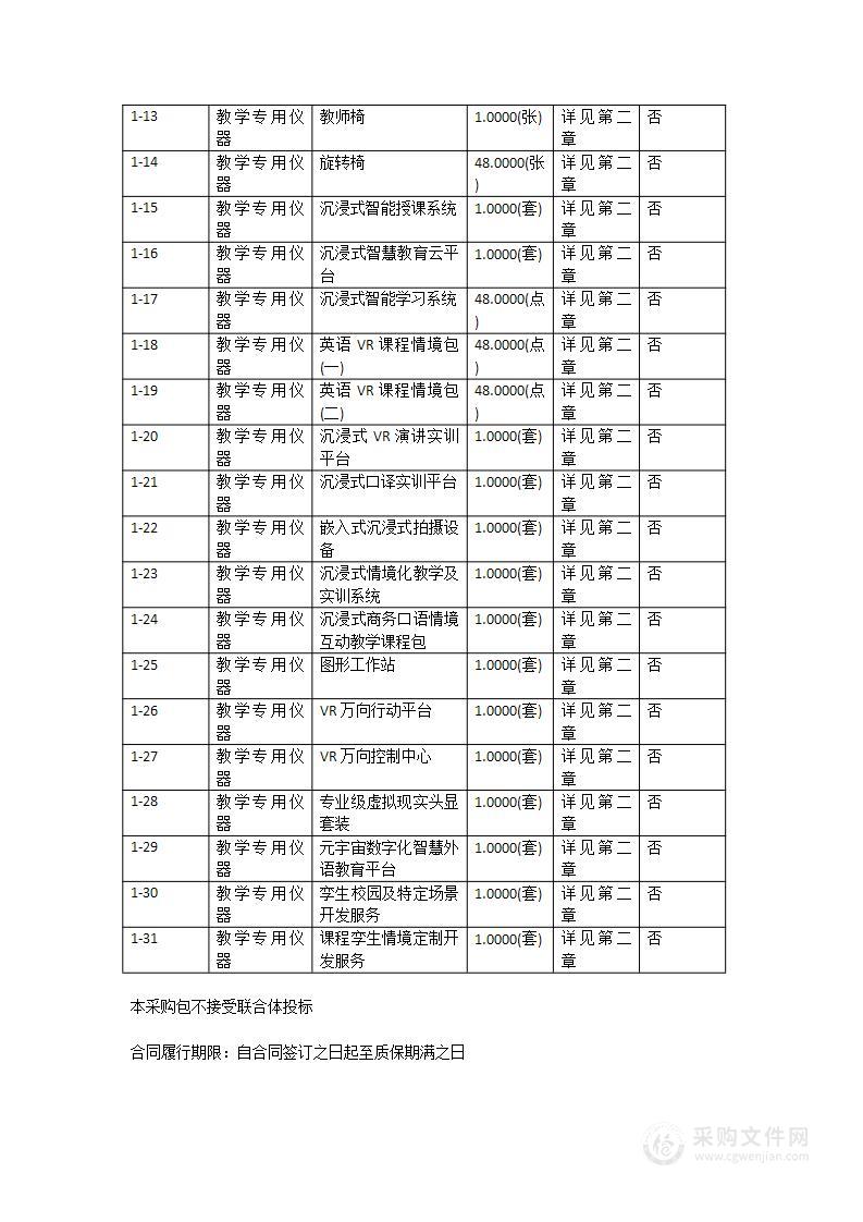 汕头大学文学院外语VR虚拟仿真实验室系统采购项目