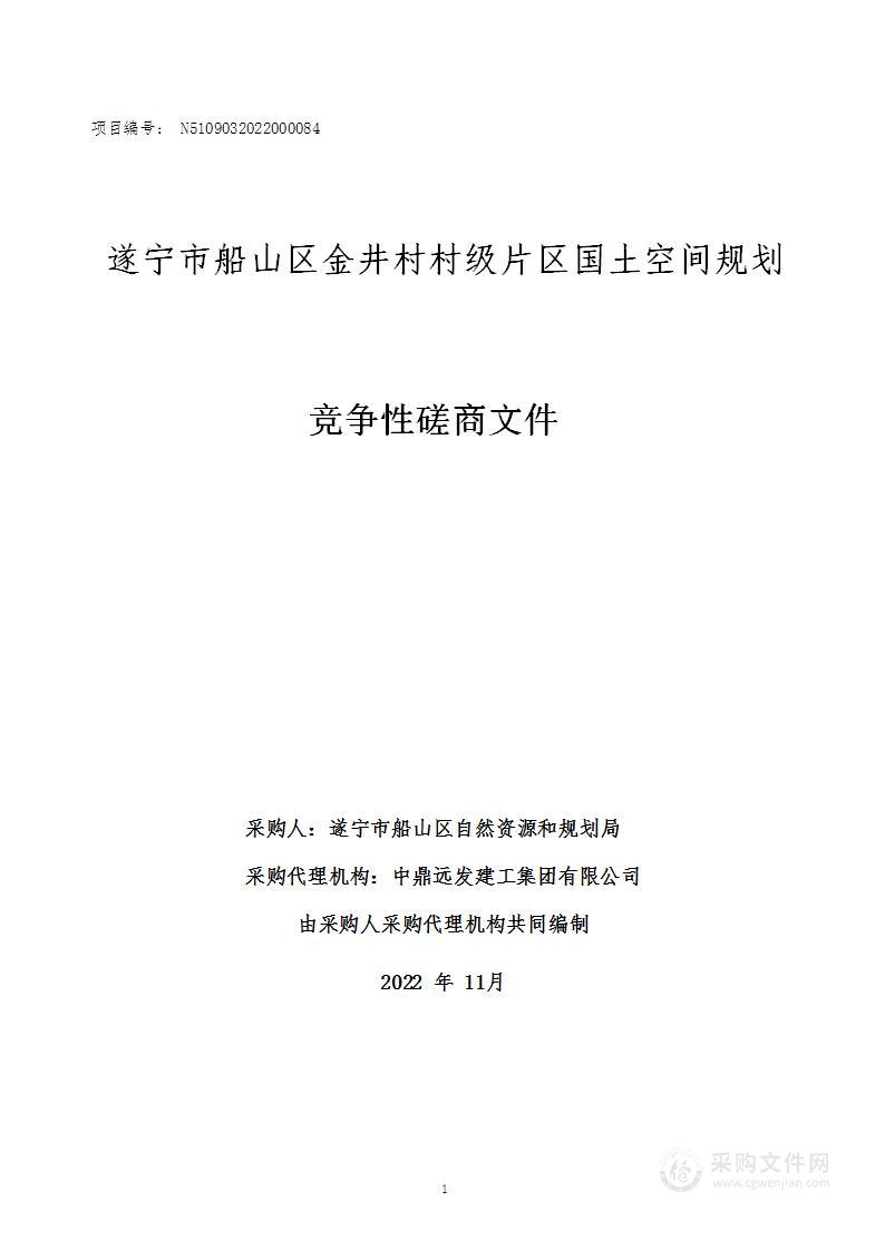 遂宁市船山区自然资源和规划局桂花镇金井村村级片区国土空间规划