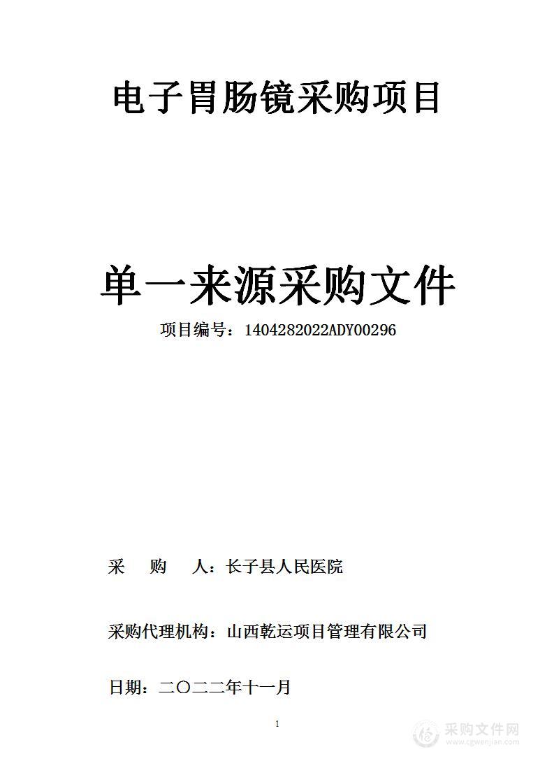 电子胃肠镜采购项目