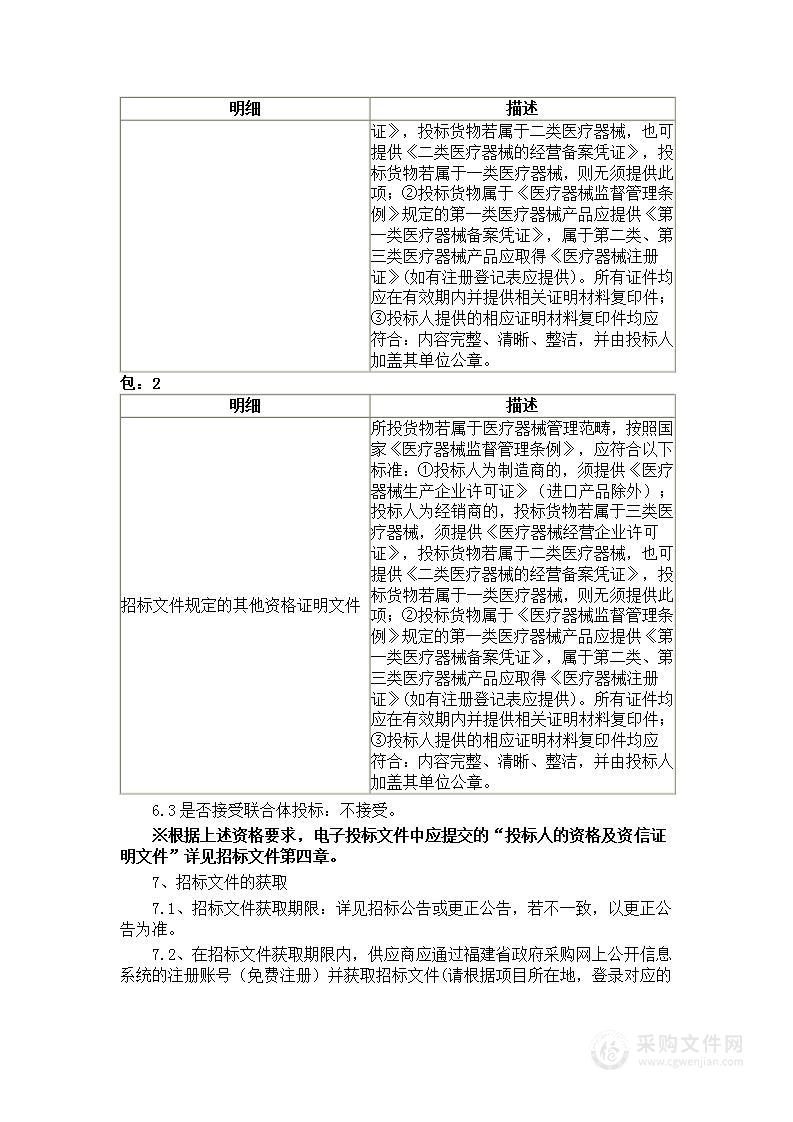 福建省立医院超声类设备采购项目