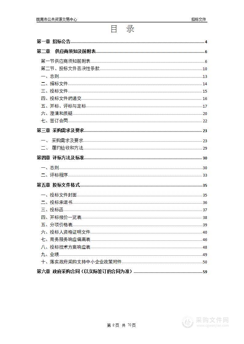 陇南师范高等专科学校学生宿舍楼家具购置项目