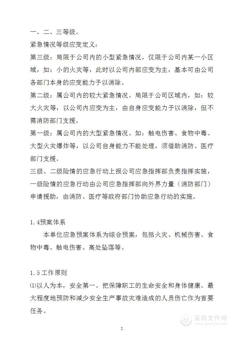 印刷厂应急处理预案