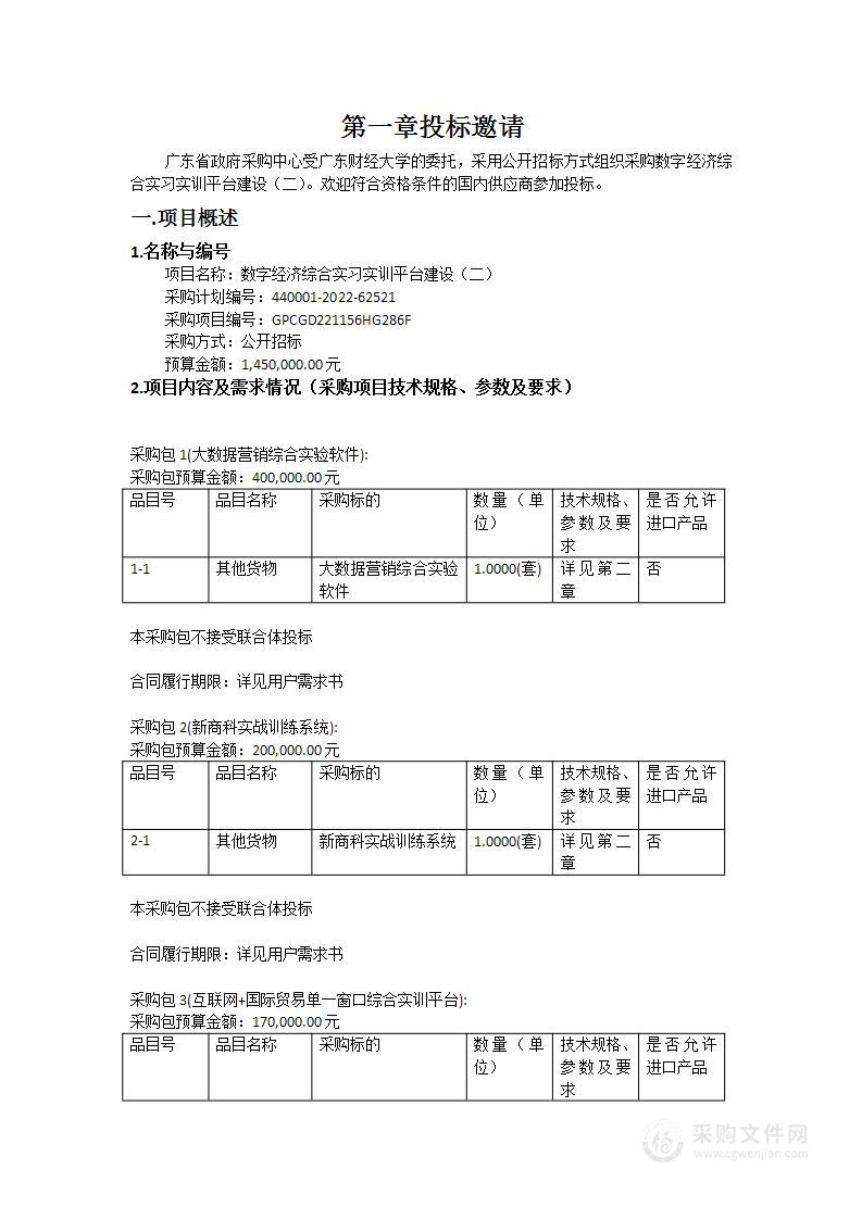 数字经济综合实习实训平台建设（二）