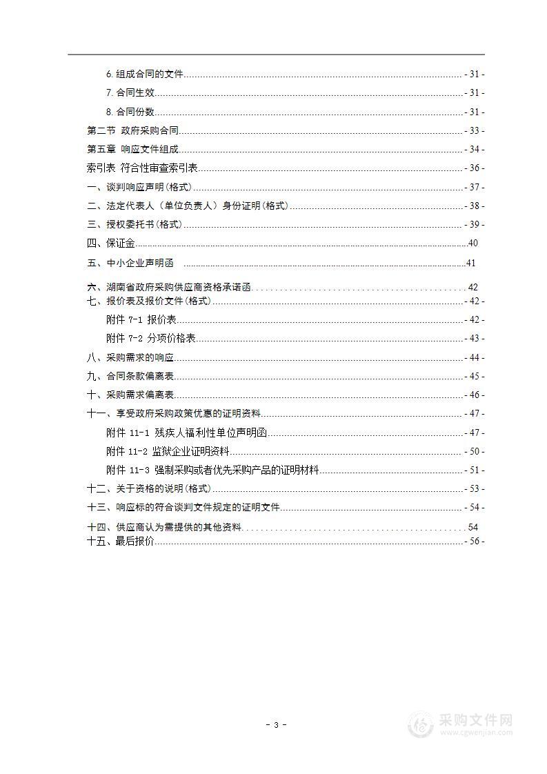 县直森林防灭火应急救援防火物资采购项目