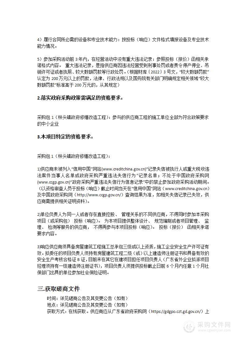 林头镇政府修缮改造工程