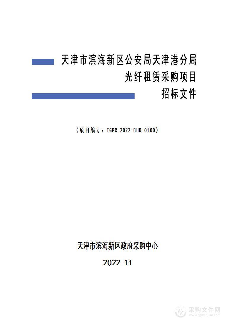 天津市滨海新区公安局天津港分局光纤租赁采购项目