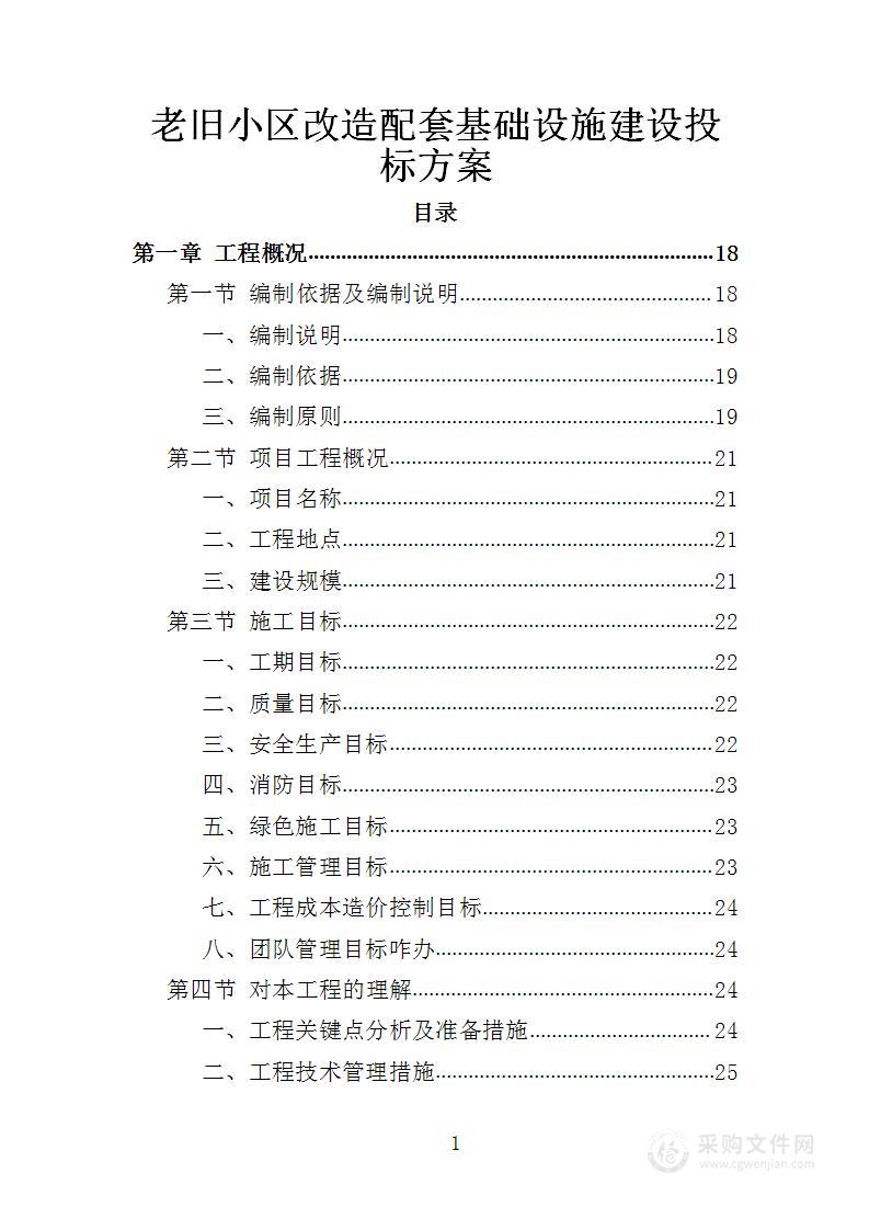 老旧小区改造配套基础设施建设投标方案