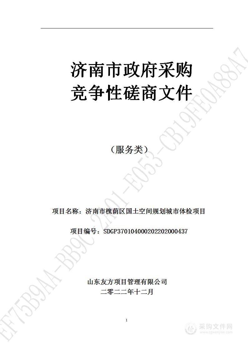 济南市槐荫区国土空间规划城市体检项目