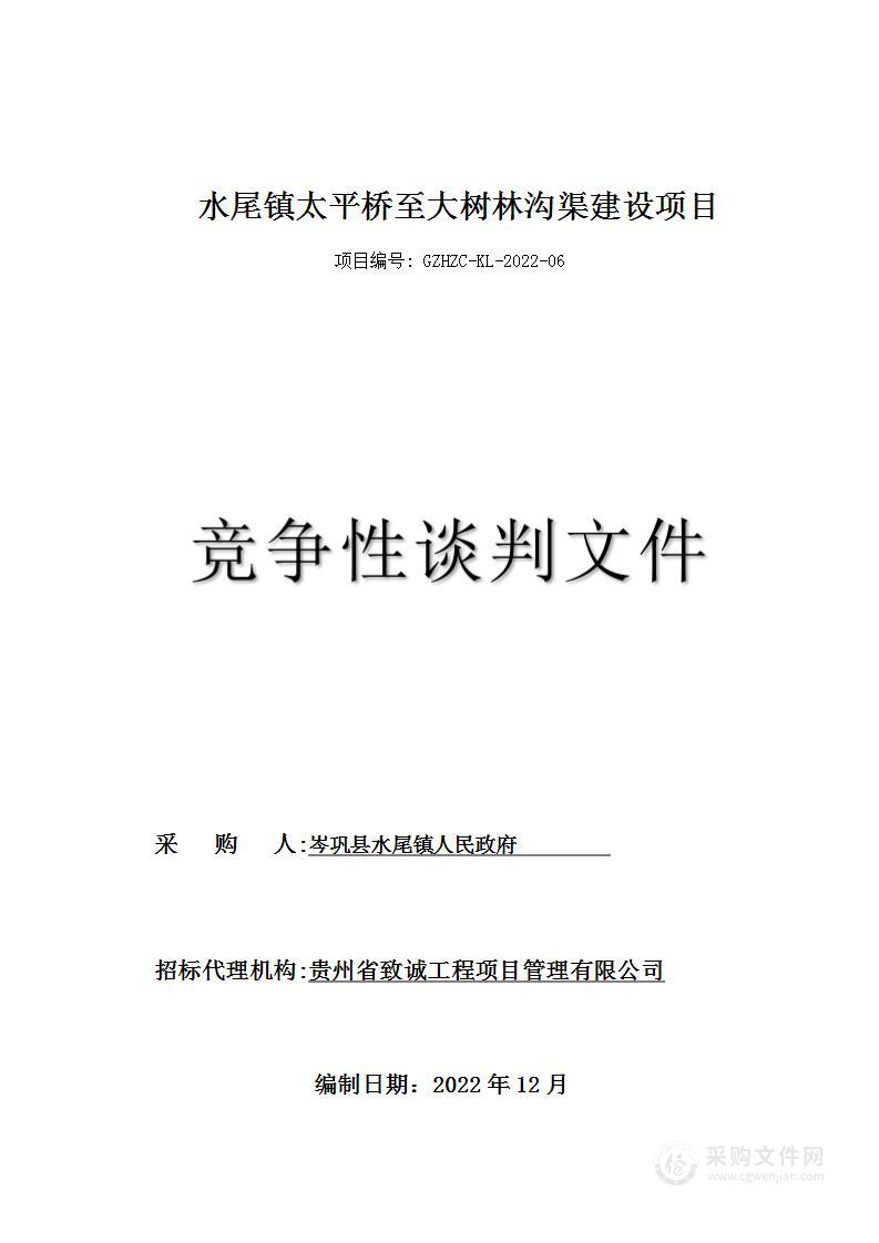 水尾镇太平桥至大树林沟渠建设项目