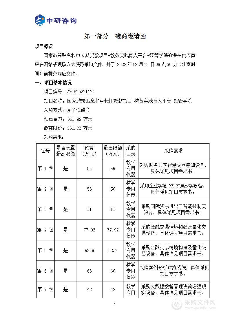 天津科技大学-2022年国家政策贴息和中长期贷款项目-教务实践育人平台-经管学院