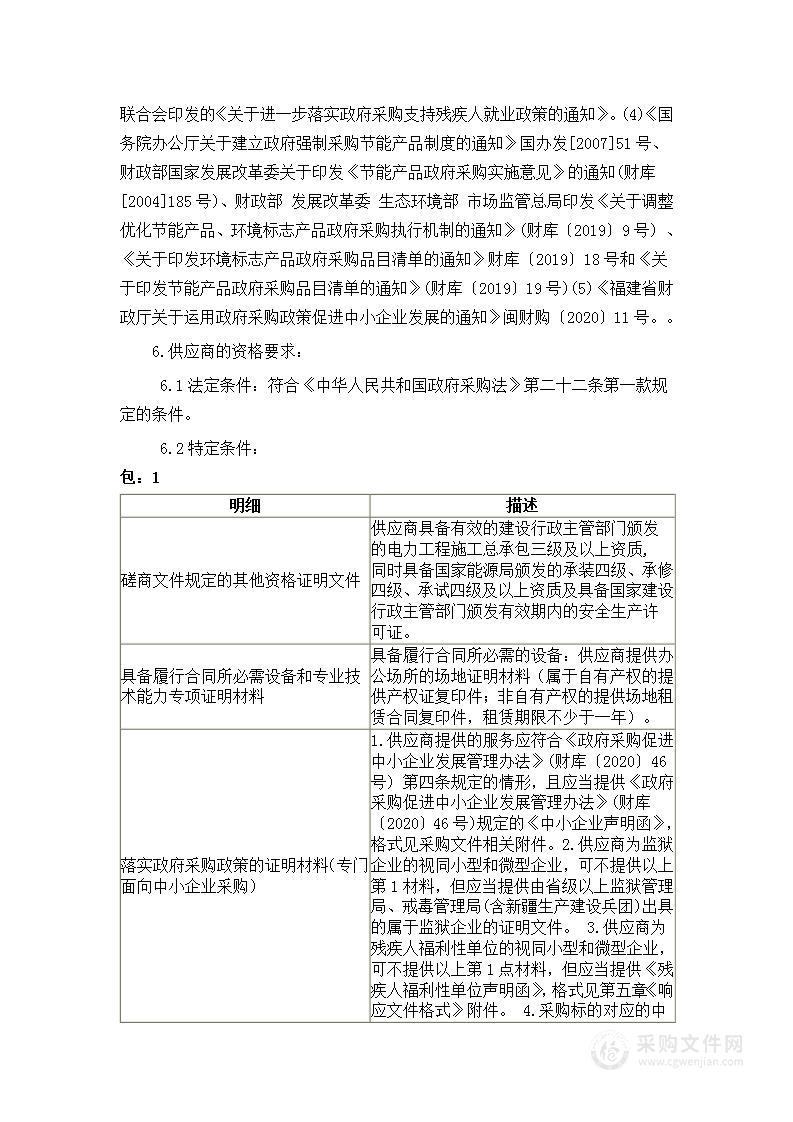 省道203线寿宁交界处至社口高速互通口提升工程（路灯附属工程）工程类采购项目