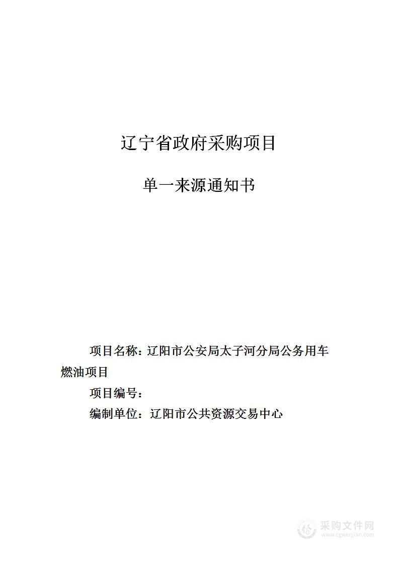 辽阳市公安局太子河分局公务用车燃油项目