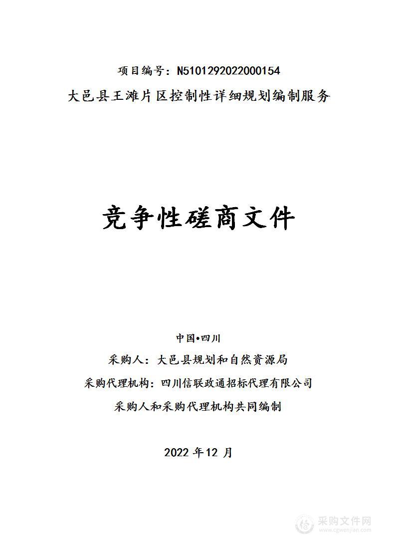 大邑县王滩片区控制性详细规划编制服务