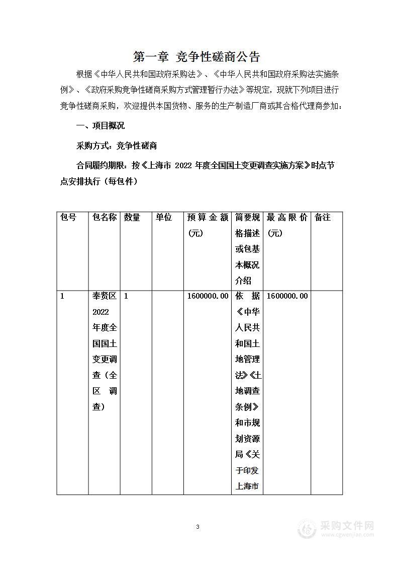 奉贤区2022年度全国国土变更调查