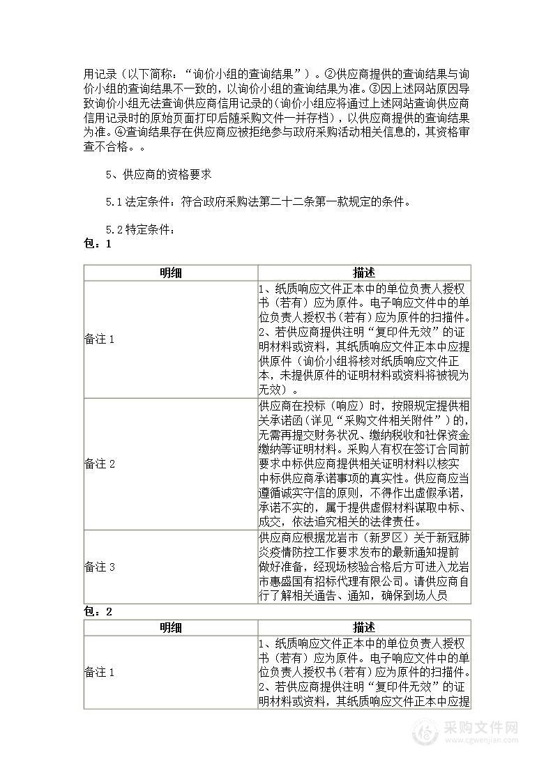 福建省龙岩市新罗区人民法院执行指挥中心信息化设备货物类采购项目