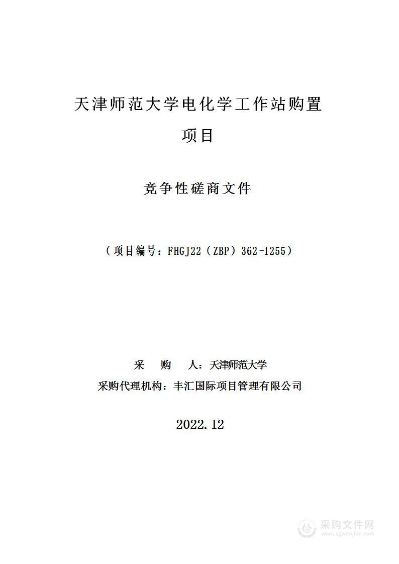 天津师范大学电化学工作站购置项目