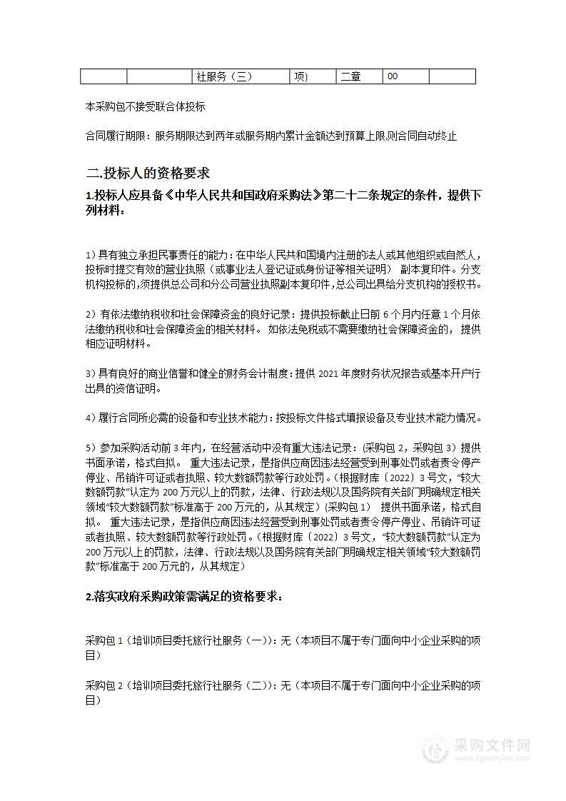 广东第二师范学院培训项目委托旅行社服务采购项目