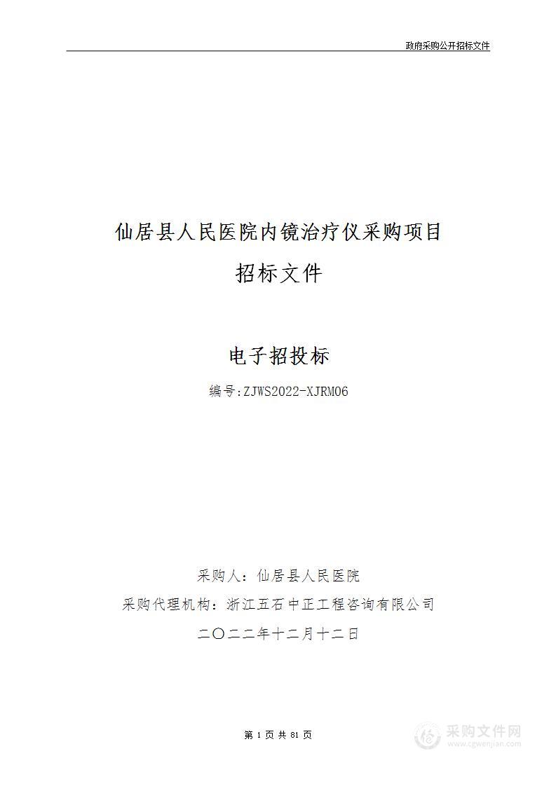 内镜治疗仪采购项目