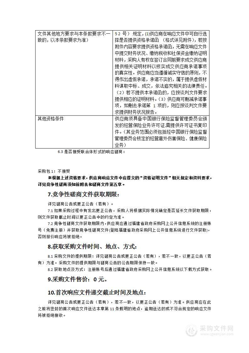 连江县计划生育协会2023年度计划生育家庭意外伤害险招标方案