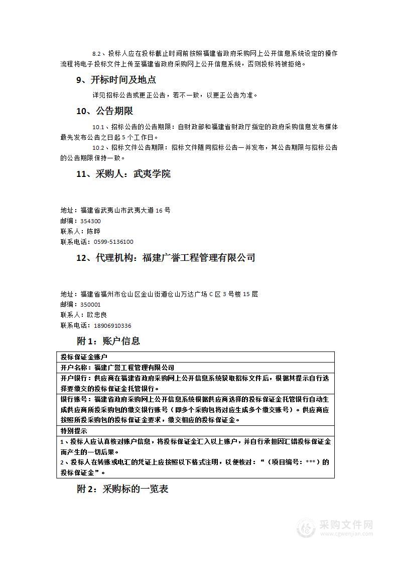 武夷学院智慧教室建设货物类采购项目