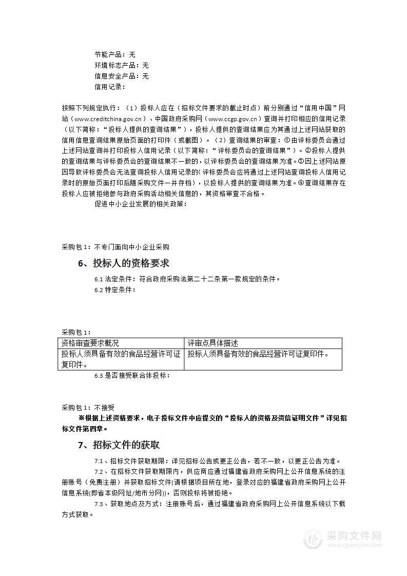 晋江市人民政府罗山街道办事处食堂食材采购及配送服务项目货物类采购项目