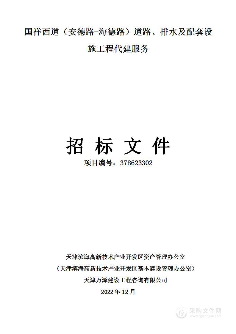 国祥西道（安德路-海德路）道路、排水及配套设施工程代建服务