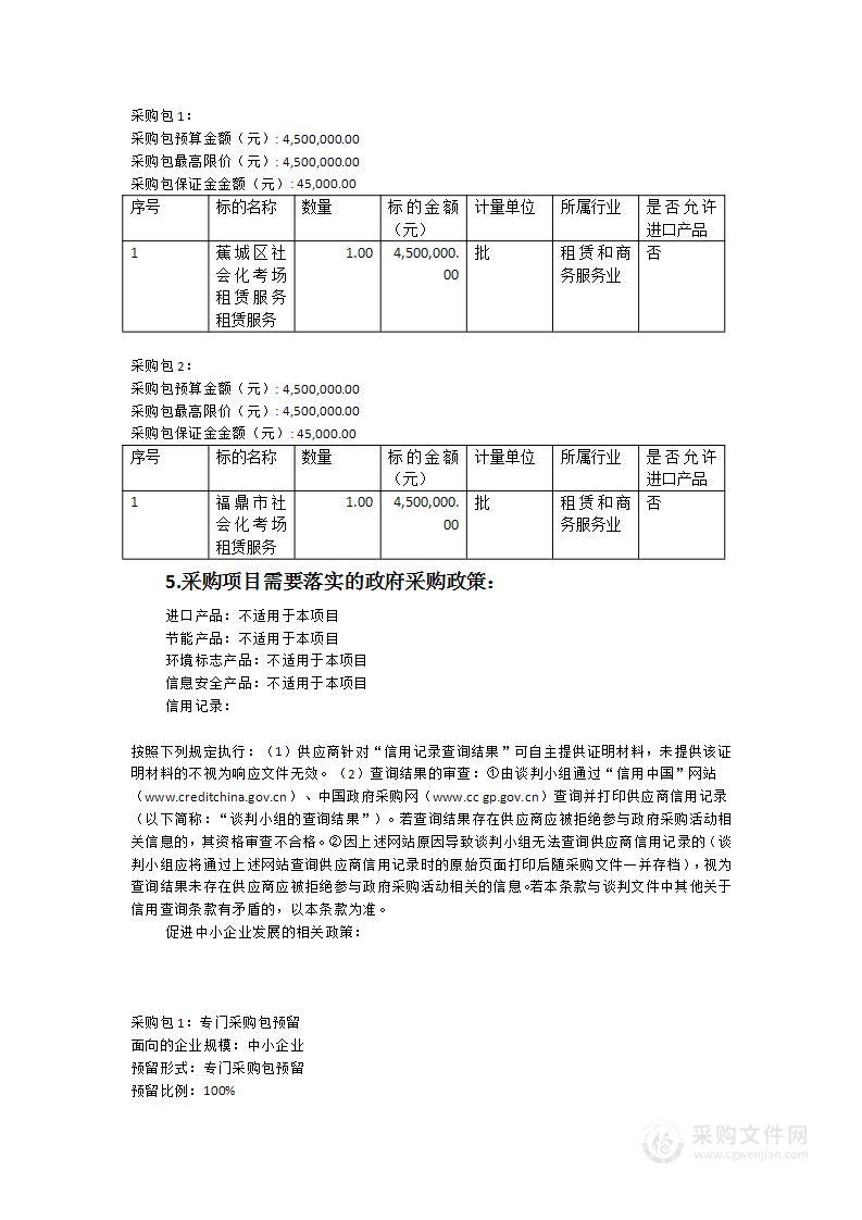 宁德市公安局交通警察支队2023年度小型汽车类驾驶人社会化考场租赁服务类采购项目（二次）