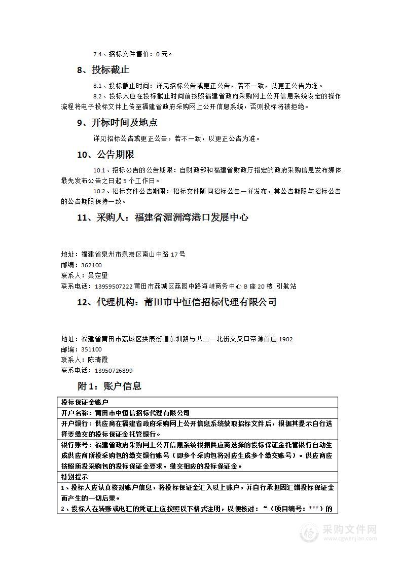 湄洲湾港引航站2022-2024年船舶保险服务采购项目