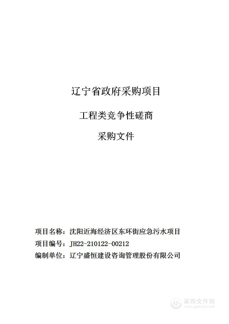 沈阳近海经济区东环街应急污水项目