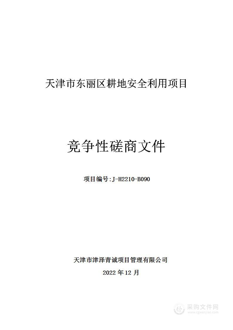 天津市东丽区耕地安全利用项目