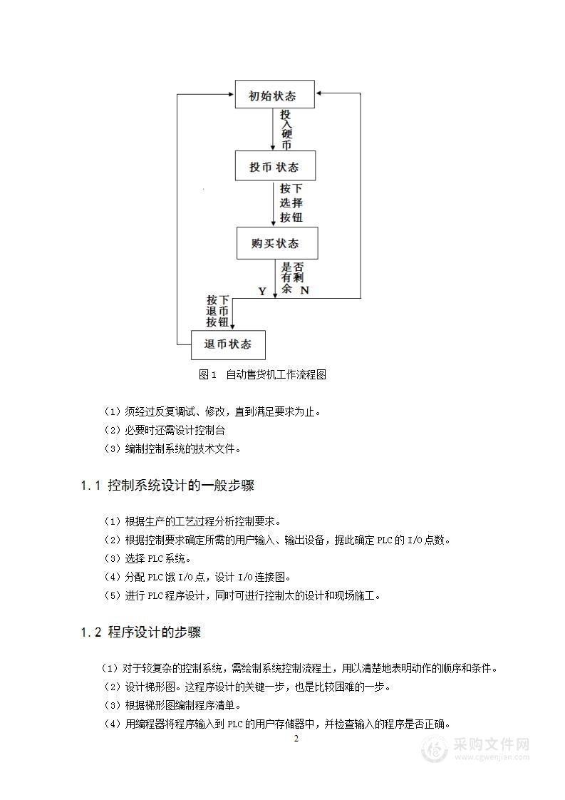 自动售货机的系统设计方案