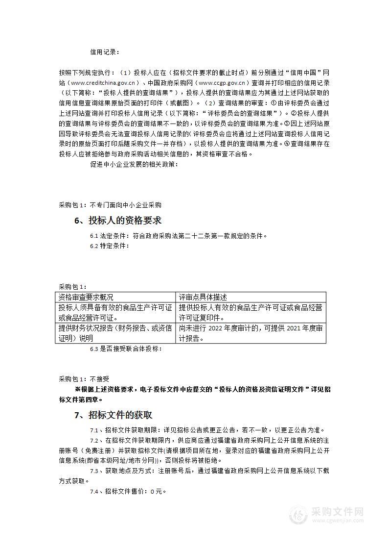 福建省南安市新营中学食堂物资采购货物类采购项目