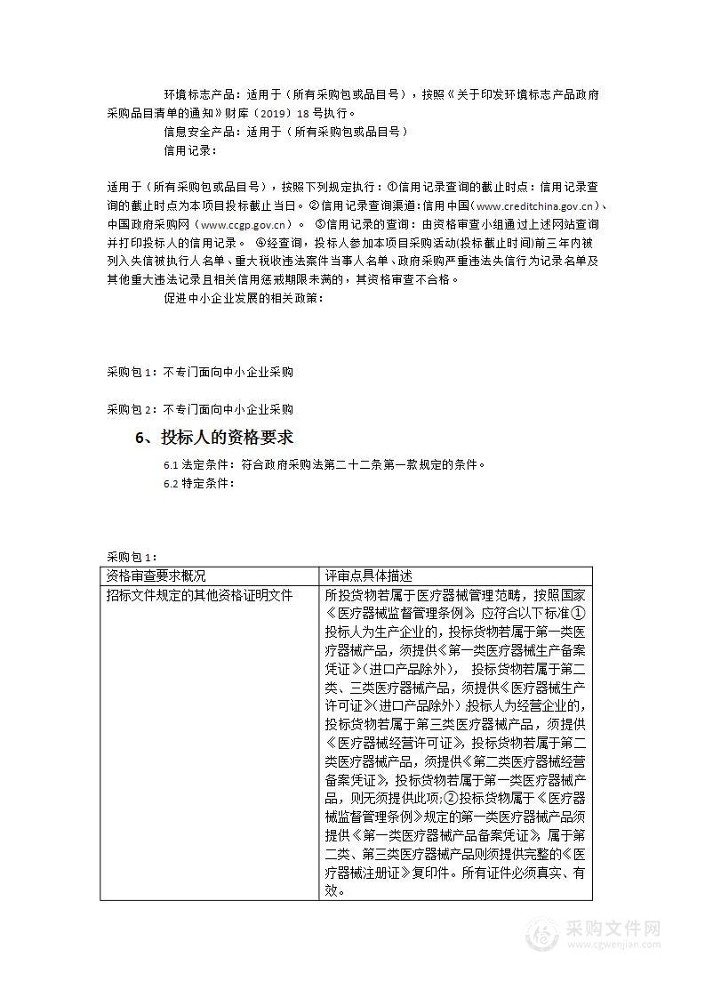 聚焦式冲击波治疗仪等医疗设备采购项目