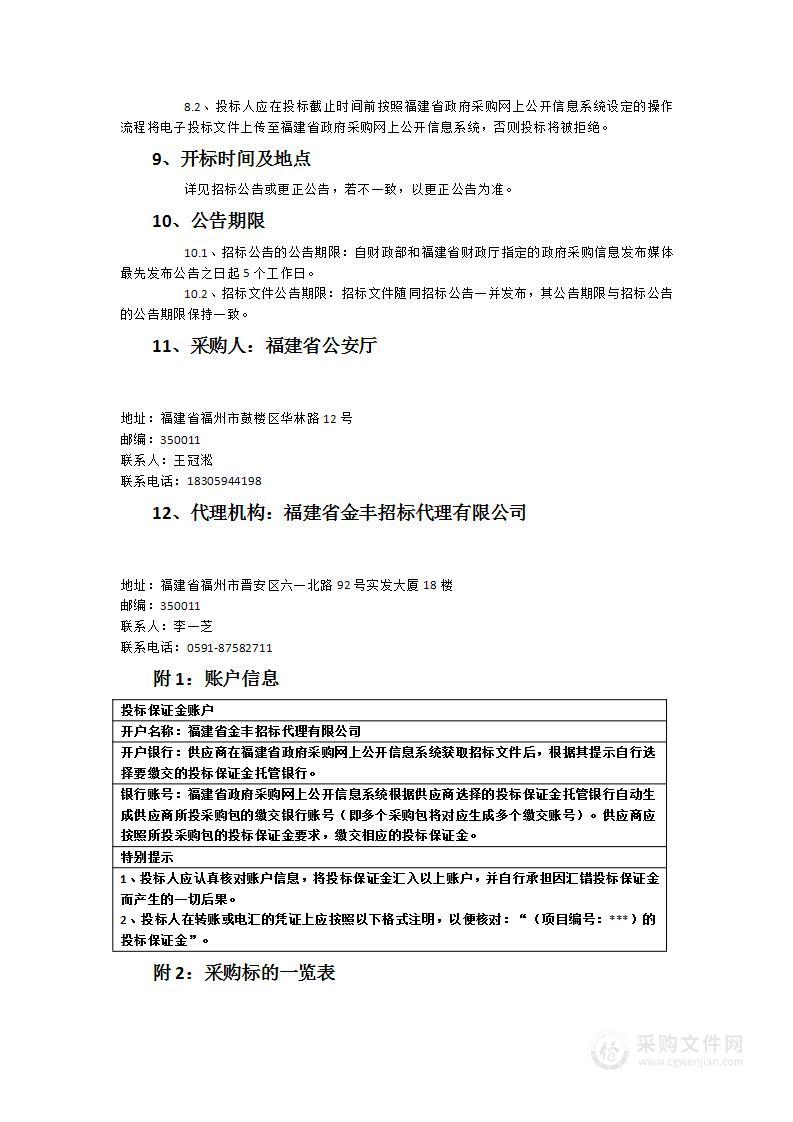 福建省公安厅刑事技术总队警犬饲料采购货物类采购项目